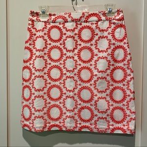 Banana Republic Knee Length Patterned Skirt